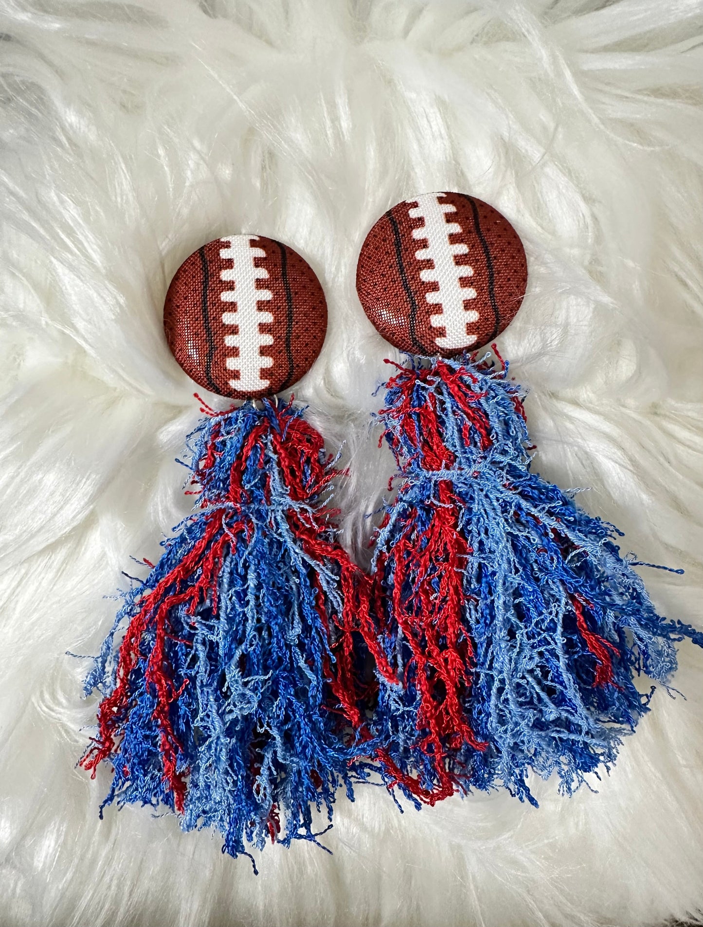 Football Blue/Red Fringe