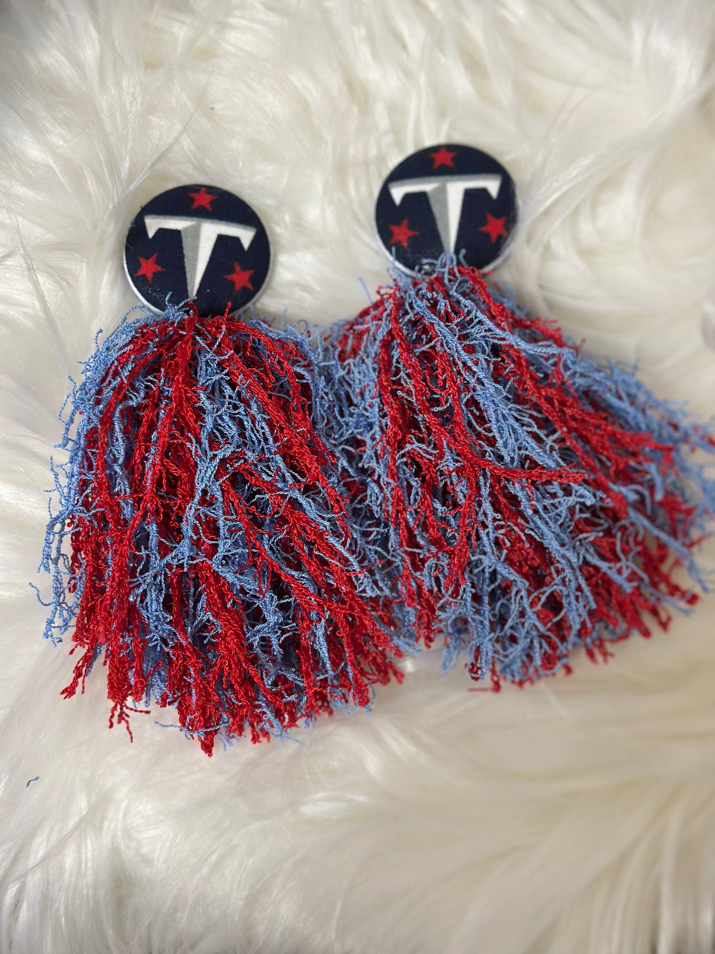 Sports Team Red and Blue Fringe