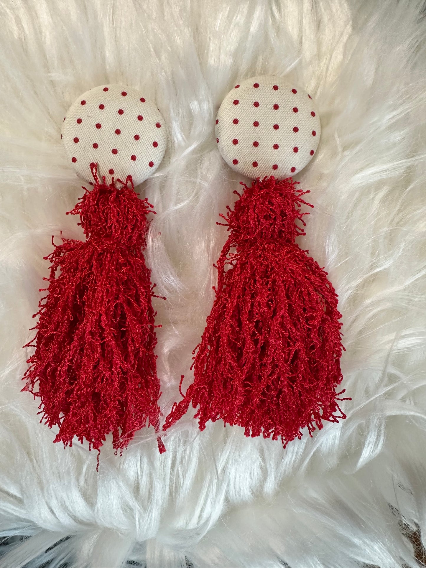 Polka Dot Red Fringe