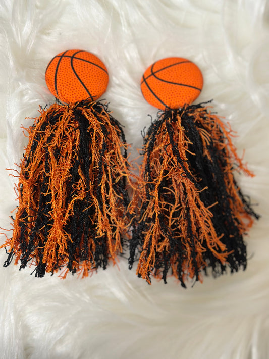 Basketball Black and Orange Fringe