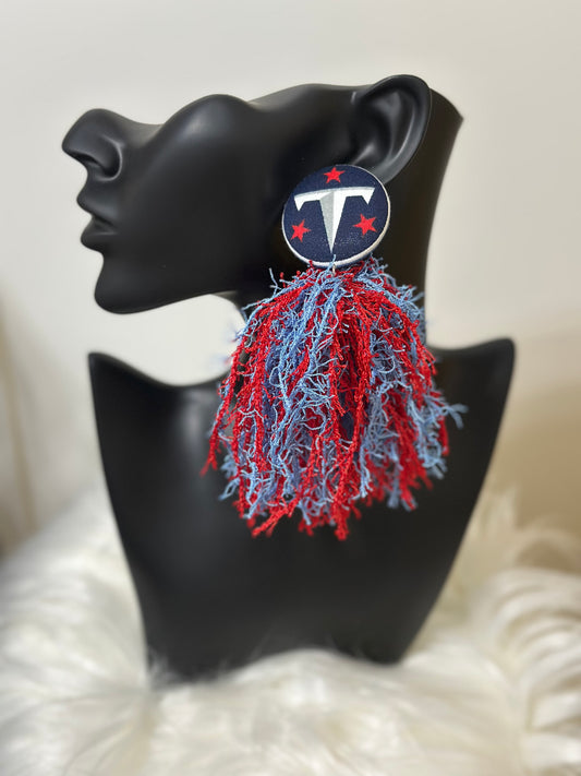 Sports Team Red and Blue Fringe
