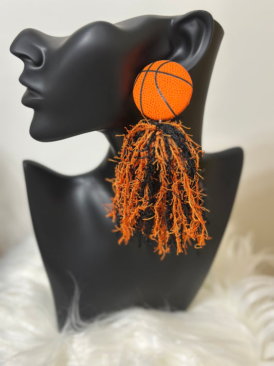Basketball Black and Orange Fringe