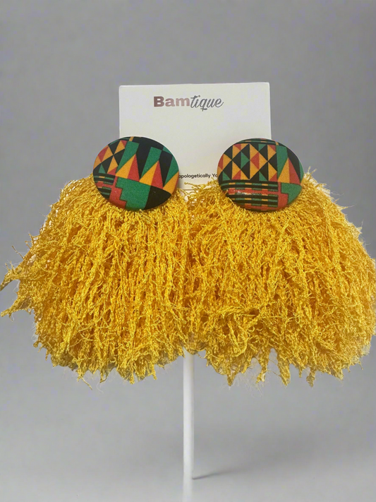 Kente Yellow Fringe