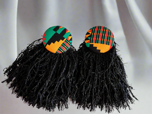 Kente Black Fringe