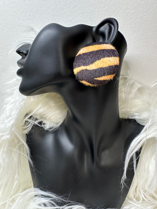 Tiger Button Faux Fur